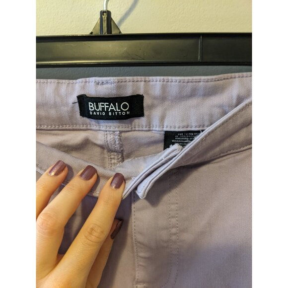 Womens Buffalo David Bitton Lilac Purple Soft Stretch Ankle Pants Jeans Comfy 14 - Picture 3 of 9